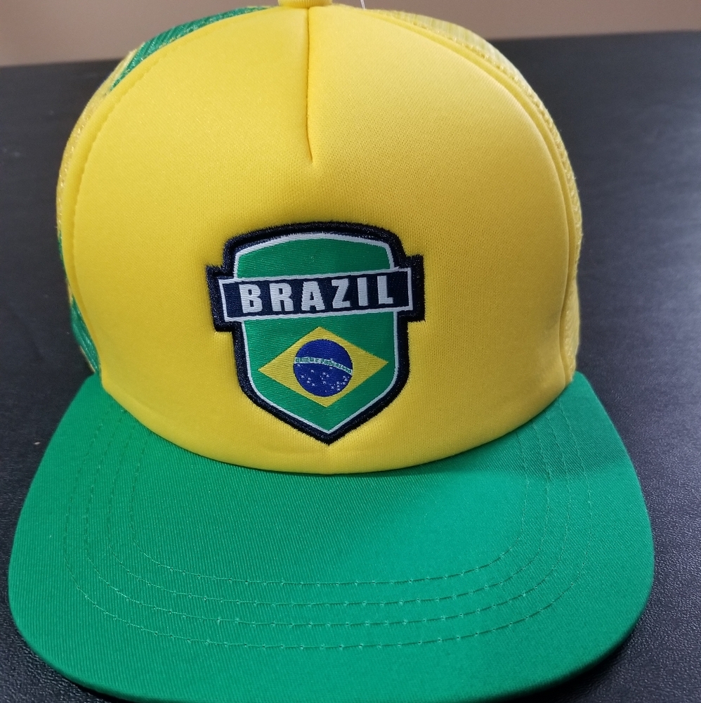 Brazil flag trucker hat